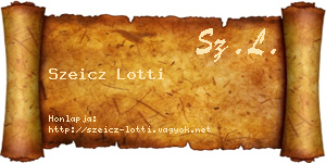 Szeicz Lotti névjegykártya